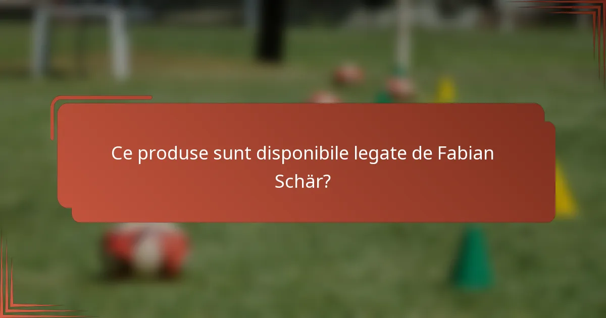 Ce produse sunt disponibile legate de Fabian Schär?